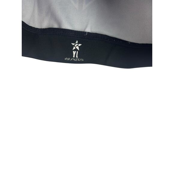 Cheer Athletics Girls Youth Practice Crop Top Blue Short Sleeve YL Double Sided - Picture 3 of 4